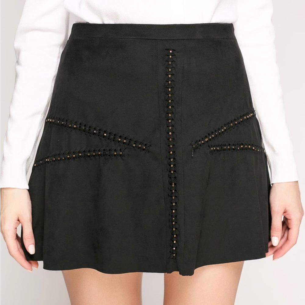 Zara Beaded Detail Mini Skirt